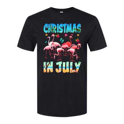 Christmas In July Flamingo Beach Summer Softstyle CVC T-Shirt