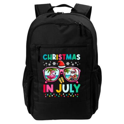 Christmas In July Flamingo Santa Beach Summer Hawaii Daily Commute Backpack