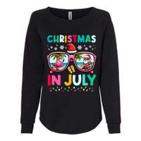 Christmas In July Flamingo Santa Beach Summer Hawaii Womens California Wash Sweatshirt