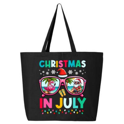 Christmas In July Flamingo Santa Beach Summer Hawaii 25L Jumbo Tote