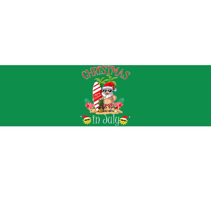 Christmas In July T Funny Santa Summer Beach Vacation Bumper Sticker