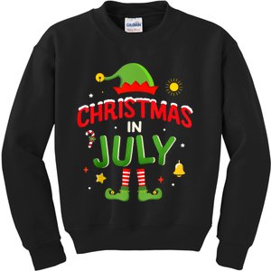 Christmas In July Funny Elf For Summer Xmas Kids Sweatshirt