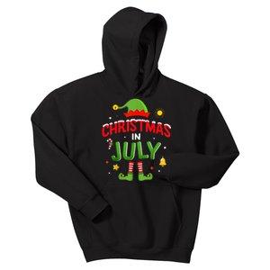 Christmas In July Funny Elf For Summer Xmas Kids Hoodie