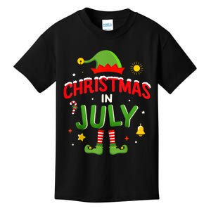 Christmas In July Funny Elf For Summer Xmas Kids T-Shirt