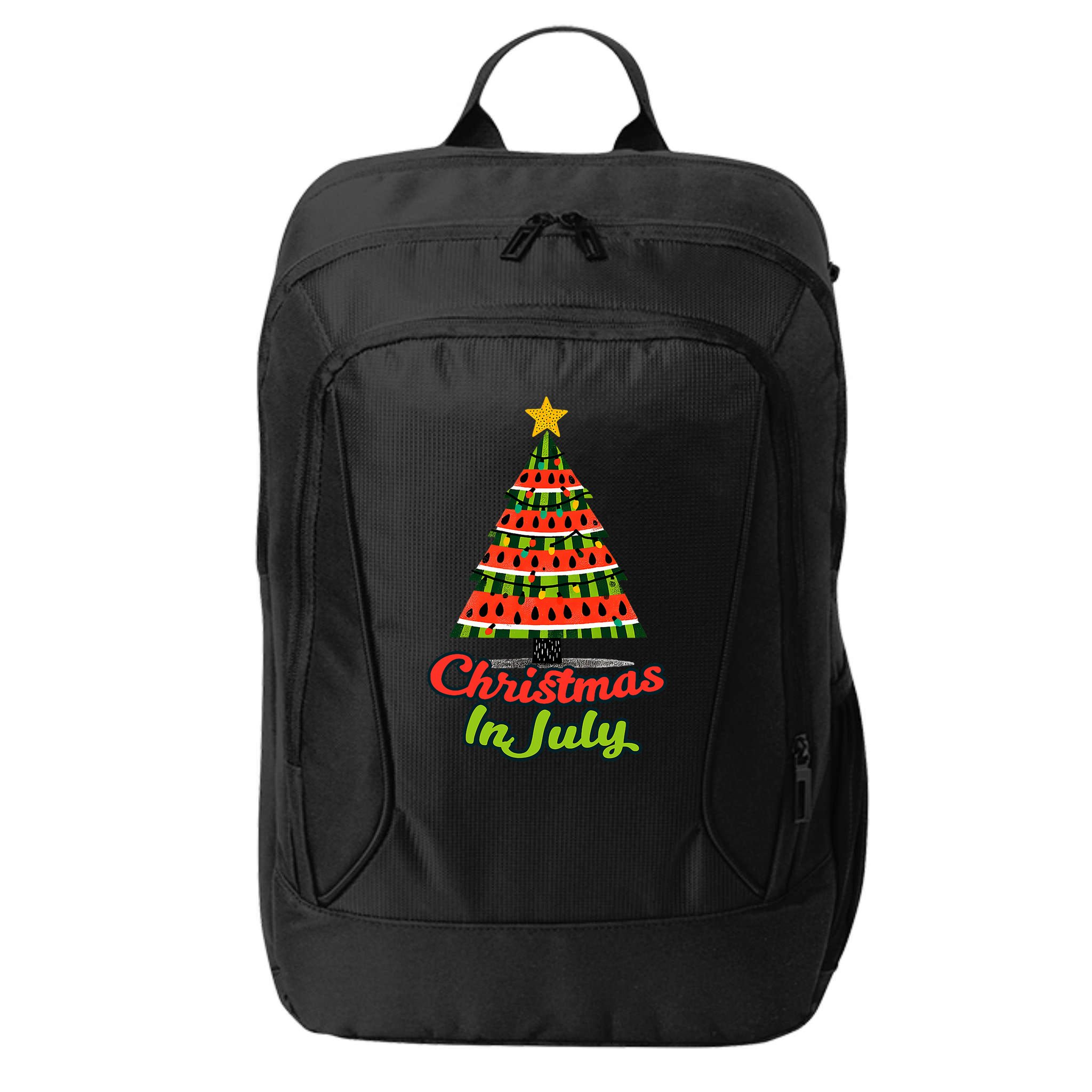 Christmas In July Watermelon Tropical Xmas Tree Summer Tank Top City Backpack