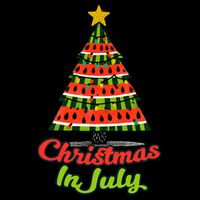 Christmas In July Watermelon Tropical Xmas Tree Summer Tank Top Zip Tote Bag