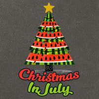Christmas In July Watermelon Tropical Xmas Tree Summer Tank Top Cotton Canvas Backpack