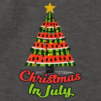 Christmas In July Watermelon Tropical Xmas Tree Summer Tank Top Vector Backpack