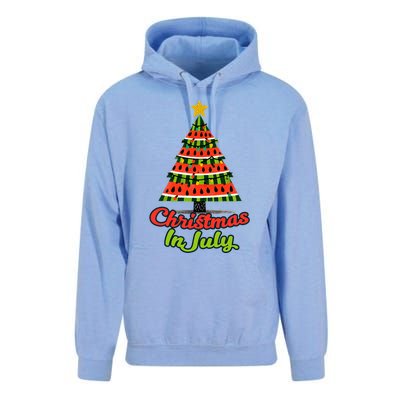 Christmas In July Watermelon Tropical Xmas Tree Summer Tank Top Unisex Surf Hoodie