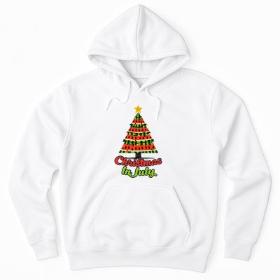 Christmas In July Watermelon Tropical Xmas Tree Summer Tank Top Hoodie