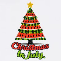 Christmas In July Watermelon Tropical Xmas Tree Summer Tank Top Sweatshirt