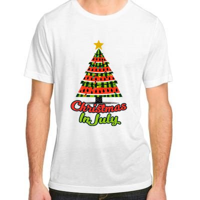 Christmas In July Watermelon Tropical Xmas Tree Summer Tank Top Adult ChromaSoft Performance T-Shirt