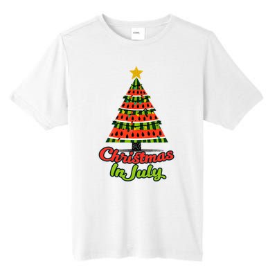 Christmas In July Watermelon Tropical Xmas Tree Summer Tank Top Tall Fusion ChromaSoft Performance T-Shirt