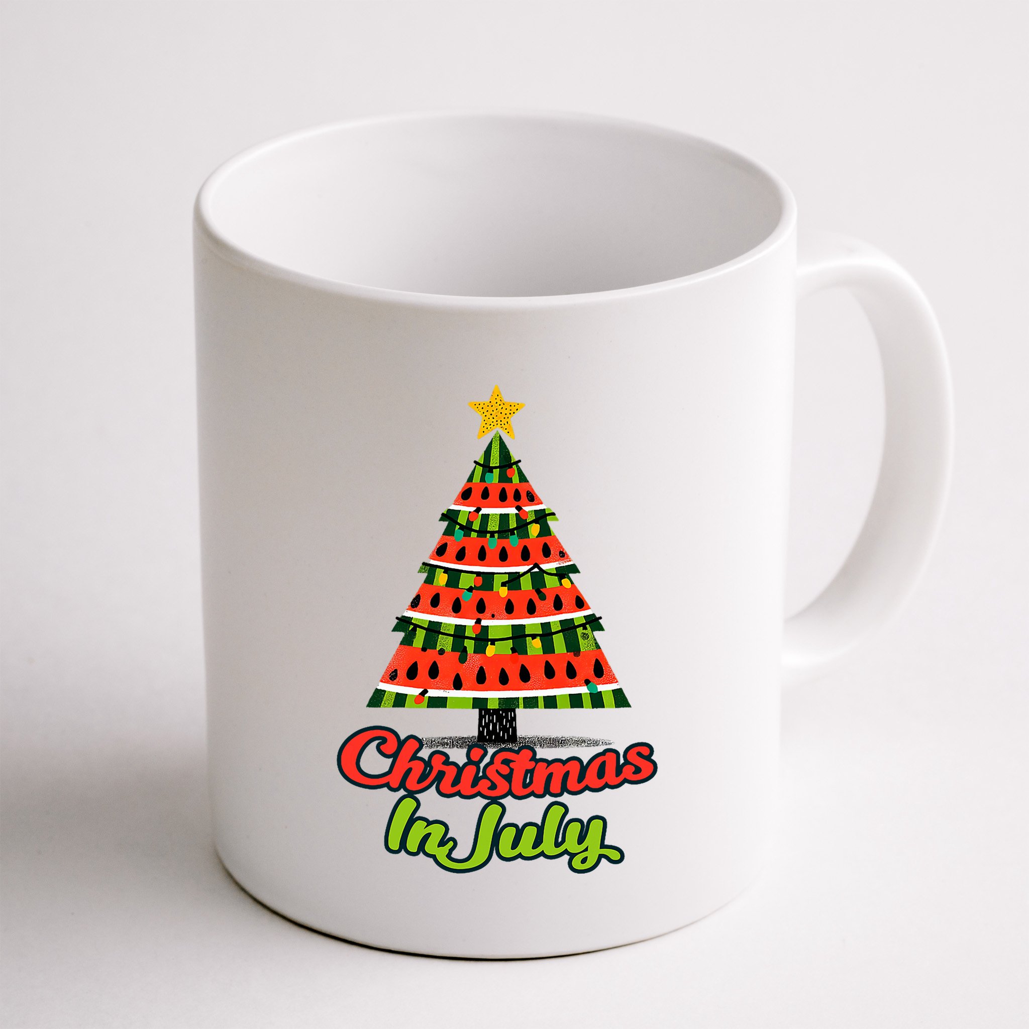 Christmas In July Watermelon Tropical Xmas Tree Summer Tank Top Mug