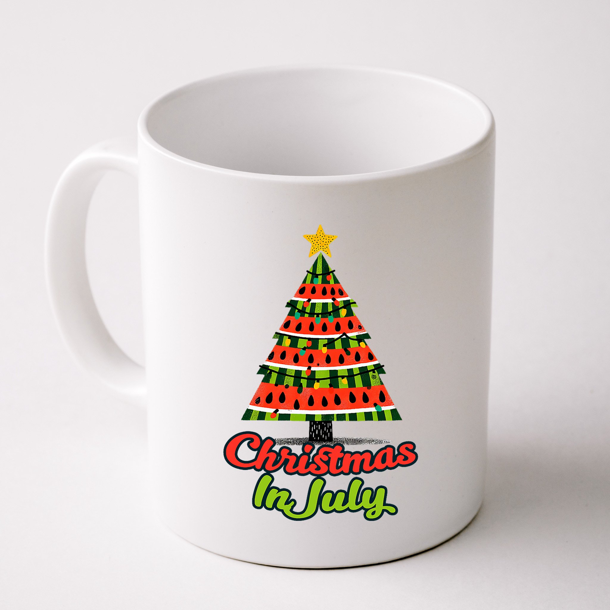 Christmas In July Watermelon Tropical Xmas Tree Summer Tank Top Mug