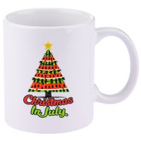 Christmas In July Watermelon Tropical Xmas Tree Summer Tank Top 11oz C Handle Ceramic Mug