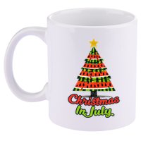 Christmas In July Watermelon Tropical Xmas Tree Summer Tank Top 11oz C Handle Ceramic Mug