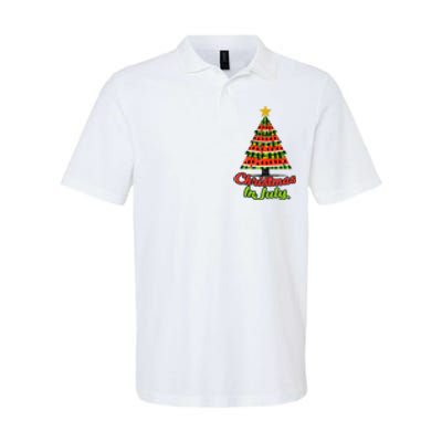 Christmas In July Watermelon Tropical Xmas Tree Summer Tank Top Softstyle Adult Sport Polo