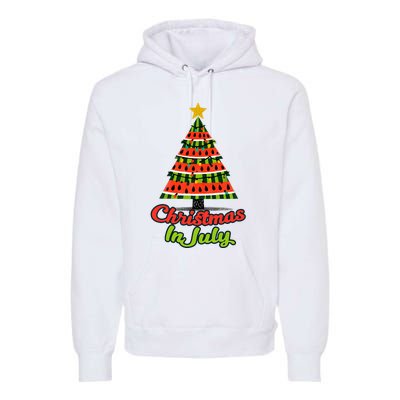 Christmas In July Watermelon Tropical Xmas Tree Summer Tank Top Premium Hoodie