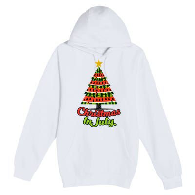 Christmas In July Watermelon Tropical Xmas Tree Summer Tank Top Premium Pullover Hoodie