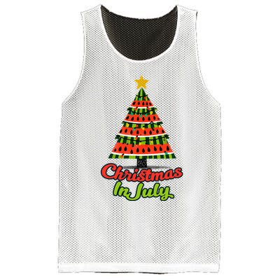 Christmas In July Watermelon Tropical Xmas Tree Summer Tank Top Mesh Reversible Basketball Jersey Tank