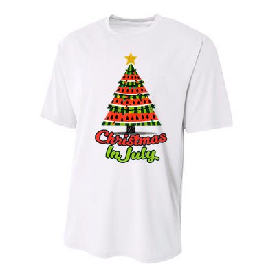 Christmas In July Watermelon Tropical Xmas Tree Summer Tank Top Performance Sprint T-Shirt