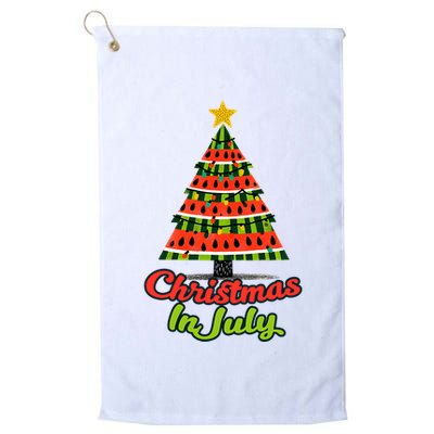 Christmas In July Watermelon Tropical Xmas Tree Summer Tank Top Golf Towel