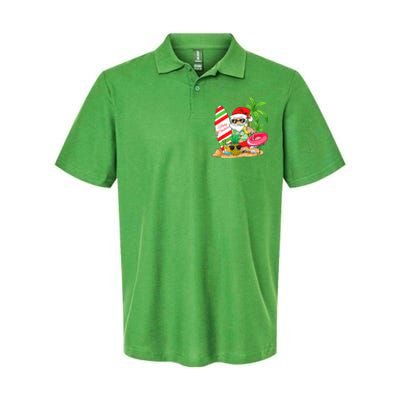 Christmas In July Santa Hawaiian Summer Surf Surfing Surfer Softstyle Adult Sport Polo