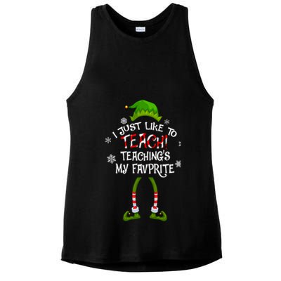 Christmas I Just Like To Teach Teachings My Favorite Gift Ladies PosiCharge Tri-Blend Wicking Tank