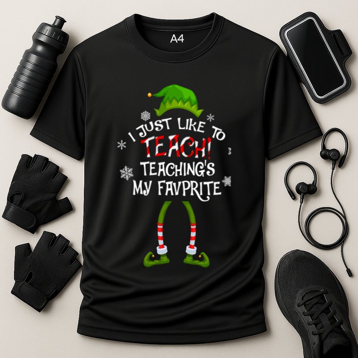 Christmas I Just Like To Teach Teachings My Favorite Gift Performance Shirt