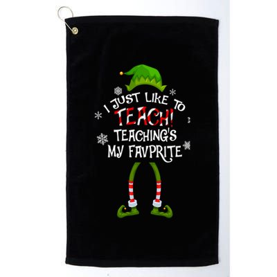 Christmas I Just Like To Teach Teachings My Favorite Gift Golf Towel