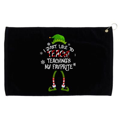 Christmas I Just Like To Teach Teachings My Favorite Gift Grommeted Golf Towel