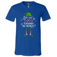 Christmas I Just Like To Teach Teachings My Favorite Gift V-Neck T-Shirt