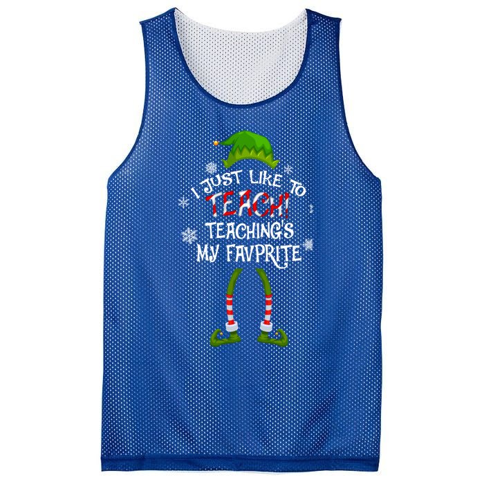 Christmas I Just Like To Teach Teachings My Favorite Gift Mesh Reversible Basketball Jersey Tank