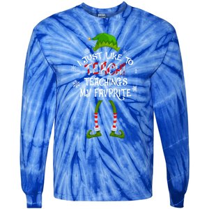 Christmas I Just Like To Teach Teachings My Favorite Gift Tie-Dye Long Sleeve Shirt