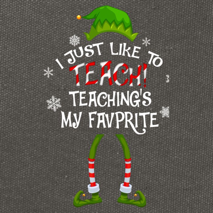 Christmas I Just Like To Teach Teachings My Favorite Gift Cotton Canvas Backpack