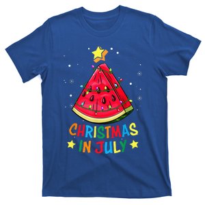 Christmas In July Watermelon Christmas Tree Summer Vacation T-Shirt