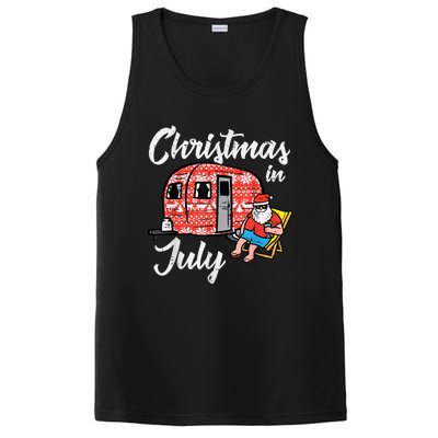 Christmas In July Santa Camping Funny Xmas PosiCharge Competitor Tank