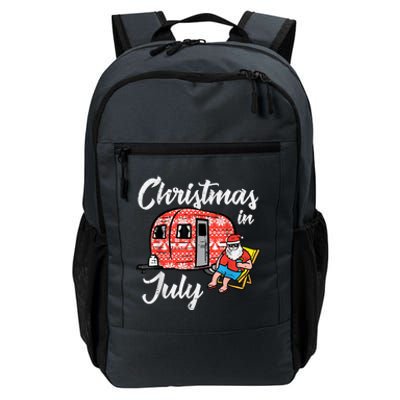 Christmas In July Santa Camping Funny Xmas Daily Commute Backpack