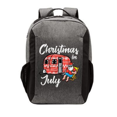 Christmas In July Santa Camping Funny Xmas Vector Backpack