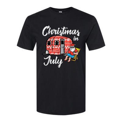 Christmas In July Santa Camping Funny Xmas Softstyle CVC T-Shirt