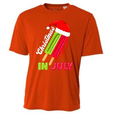 Christmas In July Watermelon Ice Pops Fun Christmas In July Cooling Performance Crew T-Shirt