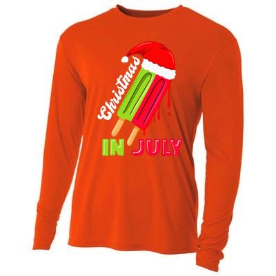 Christmas In July Watermelon Ice Pops Fun Christmas In July Cooling Performance Long Sleeve Crew