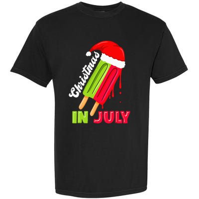 Christmas In July Watermelon Ice Pops Fun Christmas In July Garment-Dyed Heavyweight T-Shirt