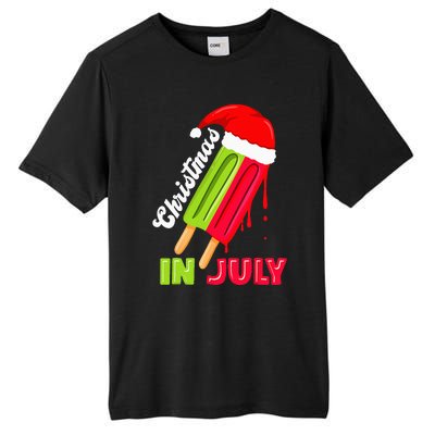 Christmas In July Watermelon Ice Pops Fun Christmas In July Tall Fusion ChromaSoft Performance T-Shirt