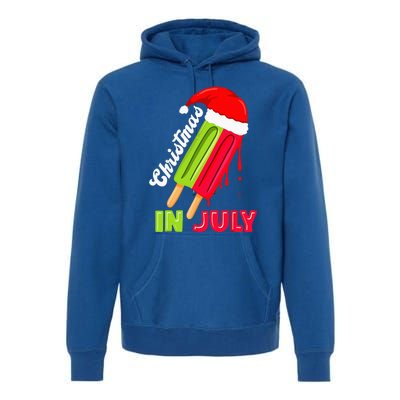 Christmas In July Watermelon Ice Pops Fun Christmas In July Premium Hoodie