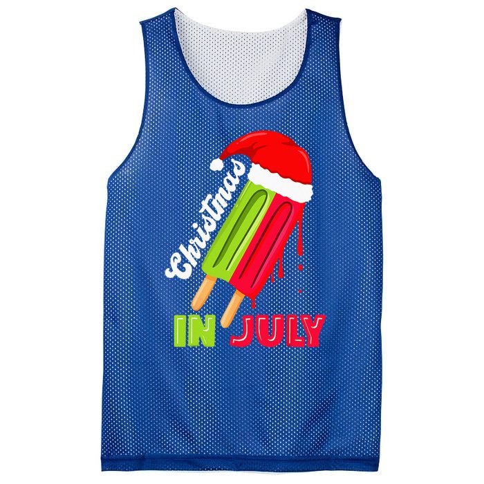 Christmas In July Watermelon Ice Pops Fun Christmas In July Mesh Reversible Basketball Jersey Tank