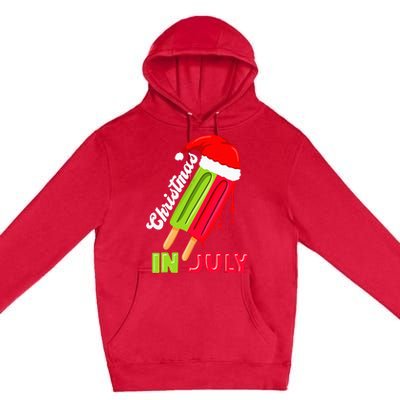 Christmas In July Watermelon Ice Pops Fun Christmas In July Premium Pullover Hoodie