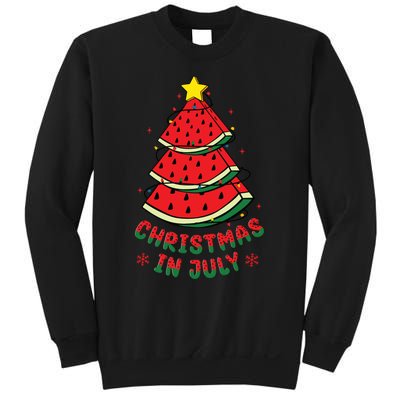 Christmas In July Watermelon Tree Summer Sweatshirt