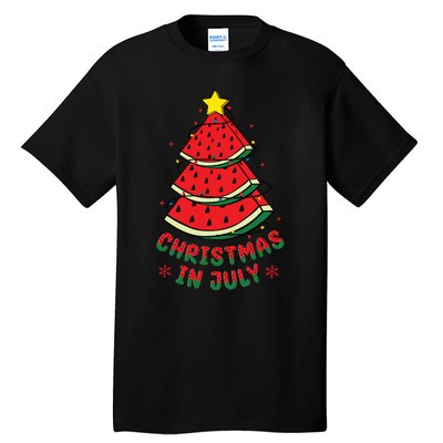 Christmas In July Watermelon Tree Summer Tall T-Shirt